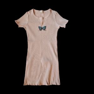 Shein dress with butterfly print for girls size 130 (6/7Y)
